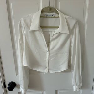 Zara cropped blouse